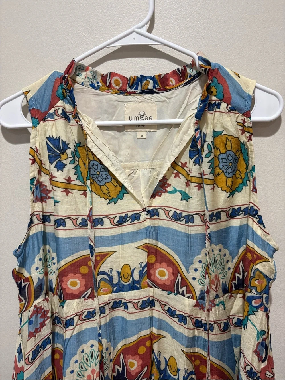 Umgee Colorful Paisley Midi Dress Boho Floral Romantic Enchanted Viscose Whimsy - Picture 9 of 14